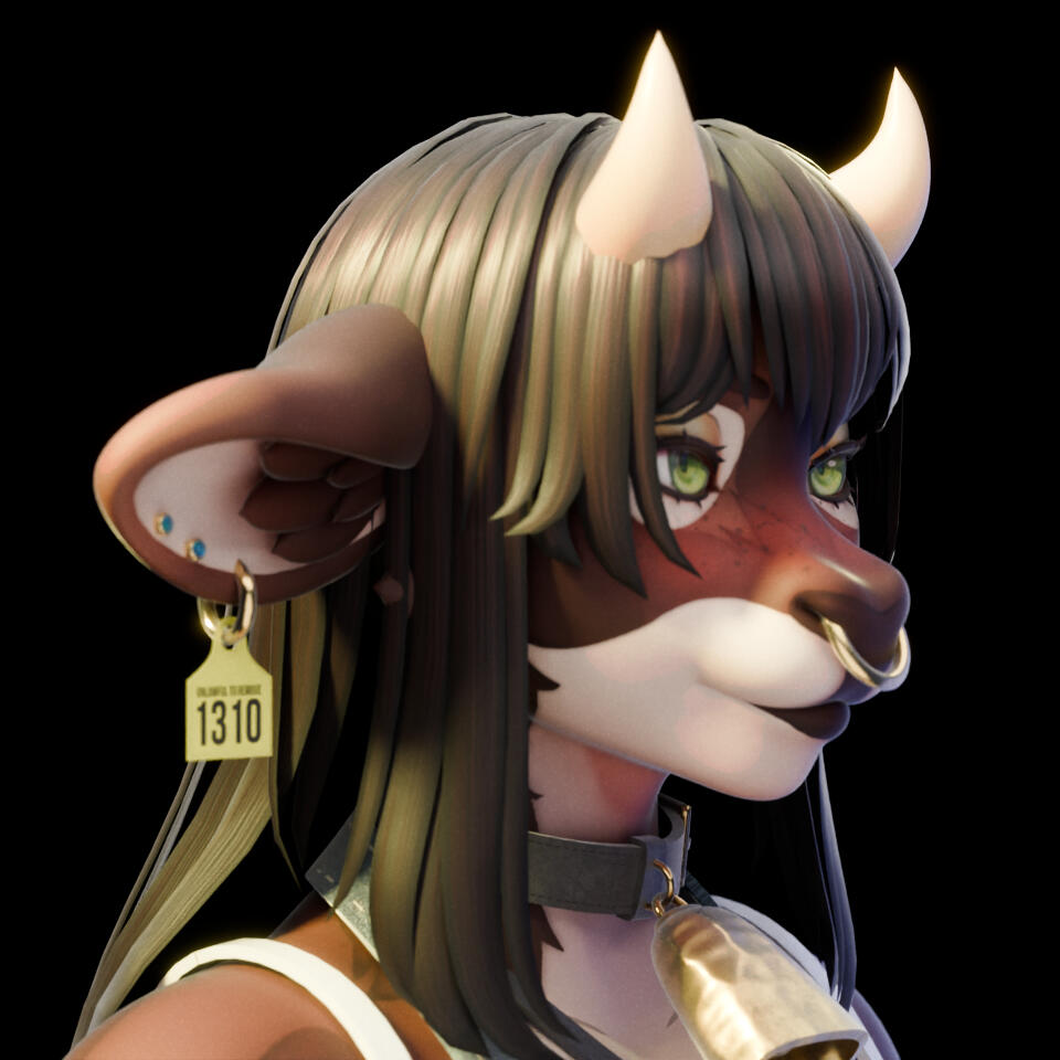 Close up of the Buxom Cow face